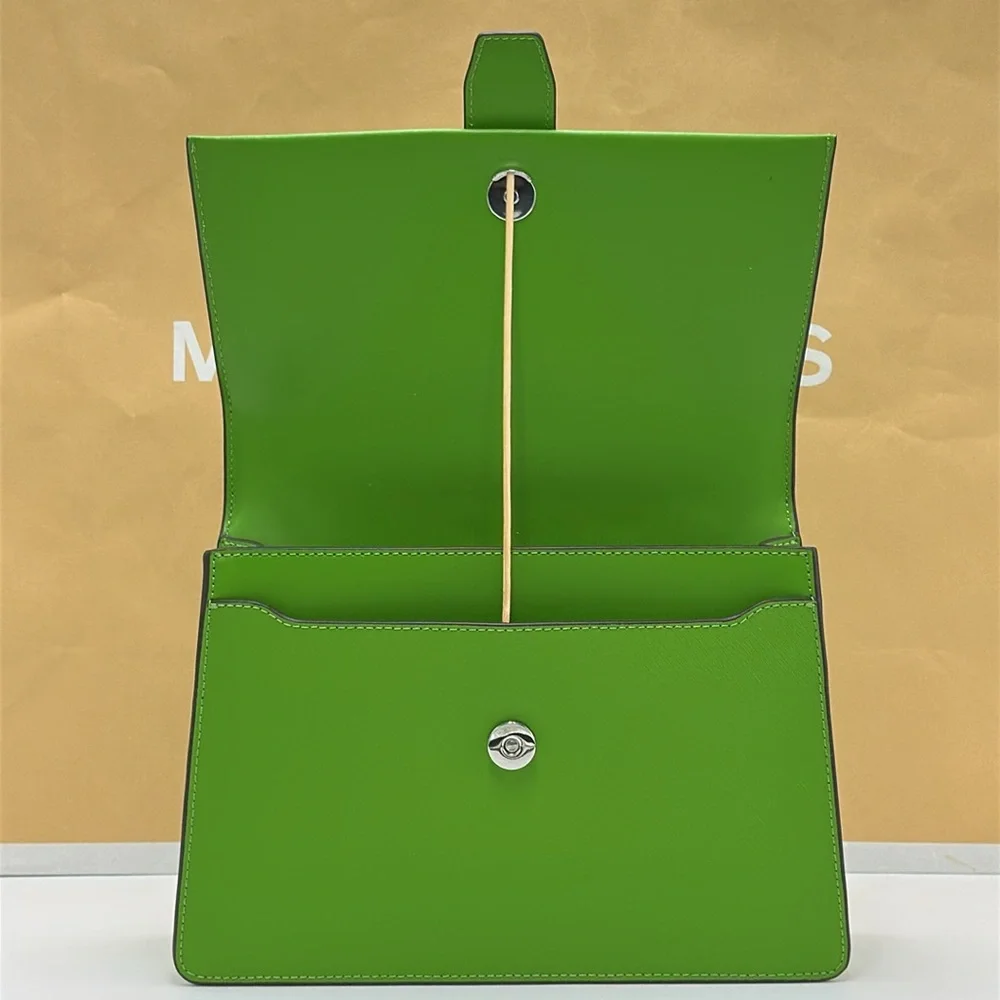 Michael Kors Greenwich Medium Saffiano Leather Satchel Crossbody Shoulder Bag - Picture 6 of 16